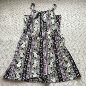 Never worn Art Class Girls Size 7/8  Tank Romper with faux tie front detail